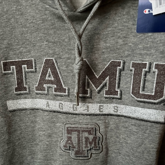 Champion Texas A&M Aggies Hoodie Sweatshirt Gray Pullover Sweater Size 2XL NWT - Picture 5 of 12